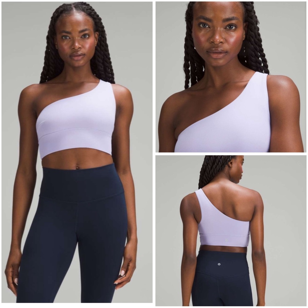 NWT Lululemon Lilac Smoke Align Asymmetrical Bra *Light Support C/D Cup